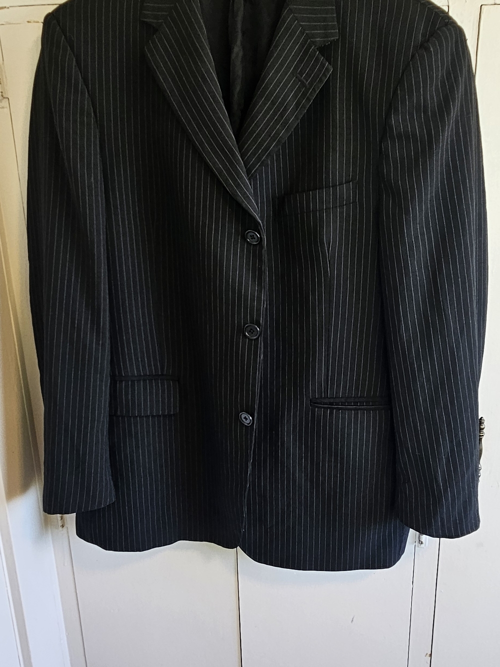 Kenneth Cole REACTION Men's Black Pinstripe Blazer SIZE 44R